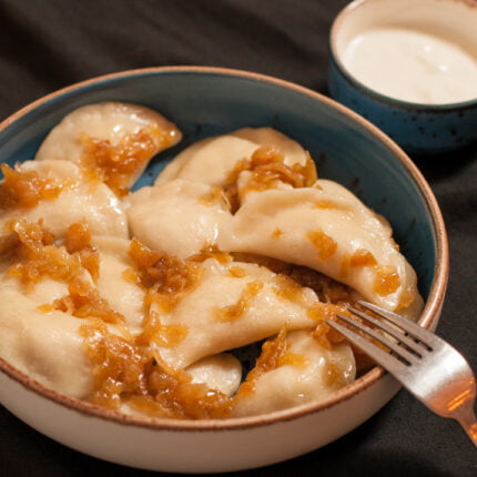 Pierogi z ziemniakami i wątrobą