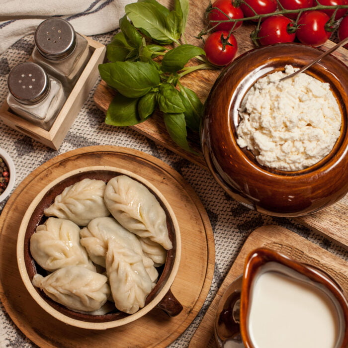 Pierogi z serem i szpinakiem